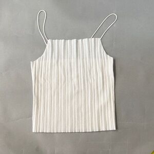 VINCE- Elegant White Striped Women's Top